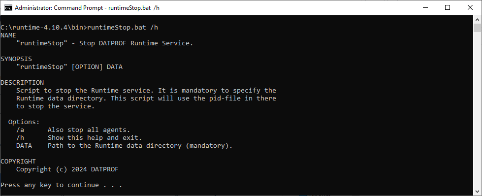 DATPROF Runtime Stop help.PNG