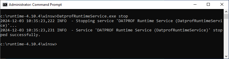 DATPROF Runtime as a windows service stop.PNG