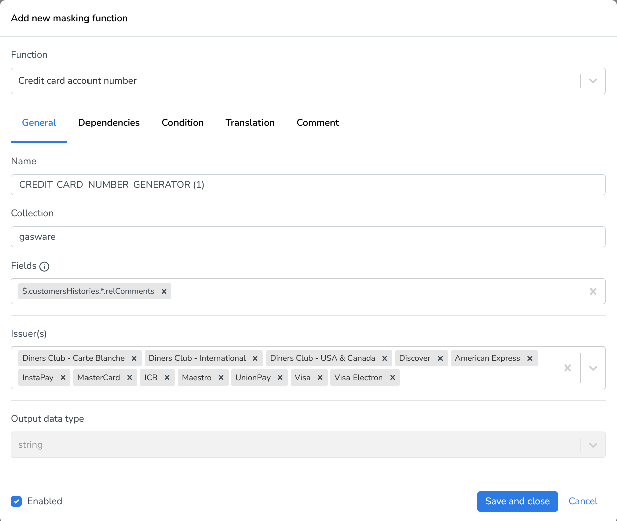 DATPROF Runtime MongoDB Credit Card Account Number Function.png