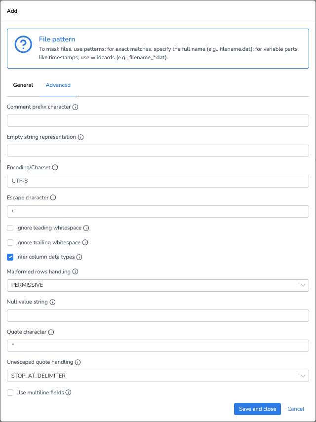 DATPROF Runtime File Masking CSV Advanced Settings.png