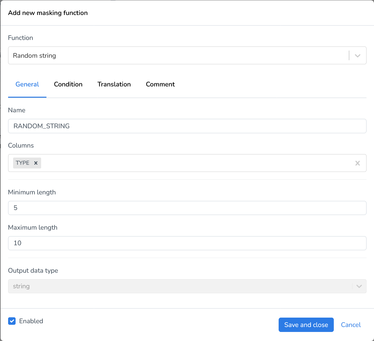 DATPROF Runtime File Masking Random String.png