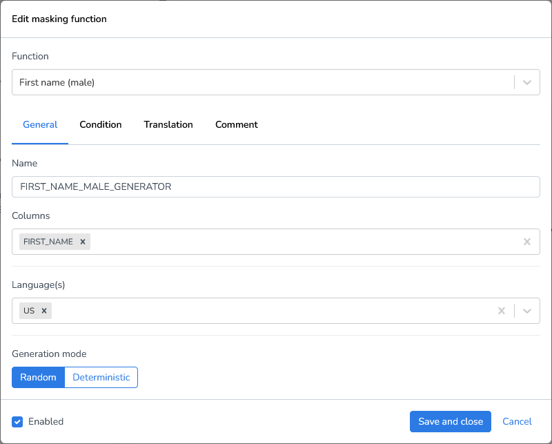 DATPROF Runtime File Masking Parquet First Name Generator.png
