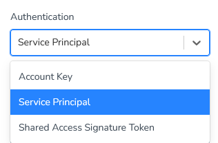 DATPROF Runtime Azure Data Lake Storage Gen2 Authentication Types.png