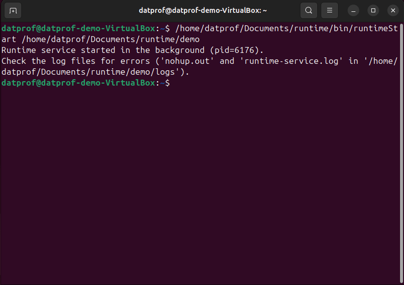 DATPROF Runtime Start Linux.png