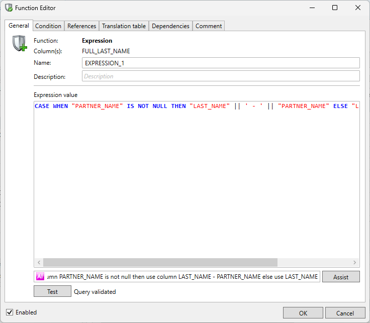 DATPROF Privacy AI custom expression query creator.png