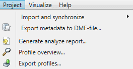 DATPROF Analyze Project Menu.png