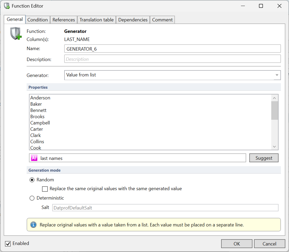 DATPROF Privacy AI Value From List.png