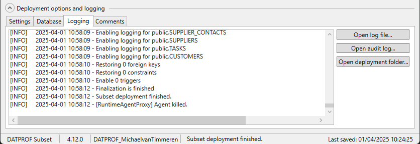 DATPROF Subset Direct Deployment Logging.png